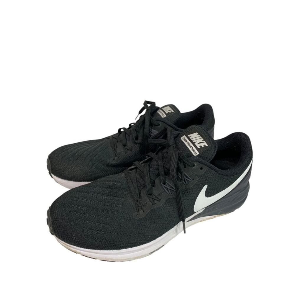 Size 10 Nike Womens Zoom Structure 22 Black Sneaker Running Shoe AA1640-002
